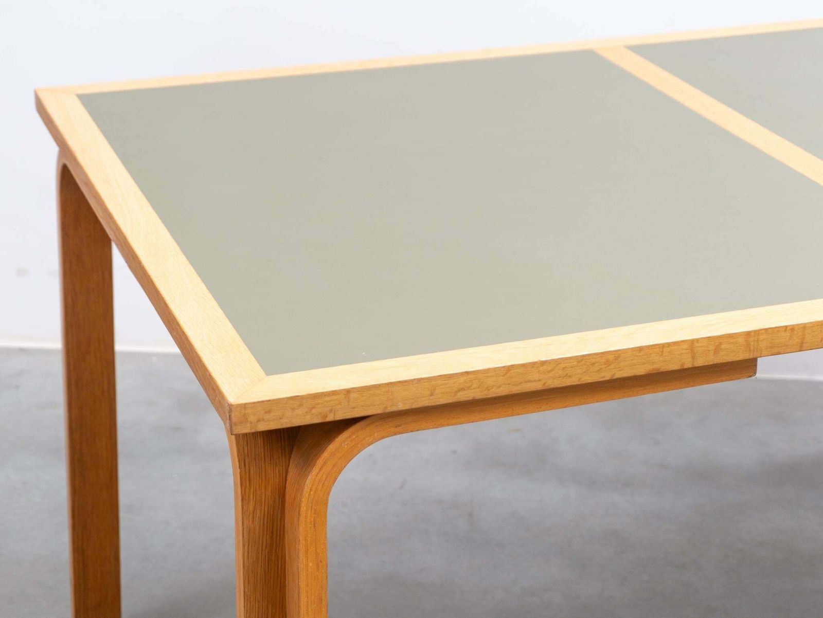 Magnus Olesen Labeled Made In Denmark Green Olive Table Top, 1970s photo vintage