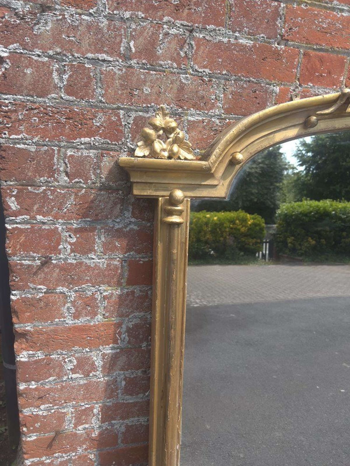 A Spectacular Large Antique English 19th C Gilt Overmantle Mirror. photo furniture