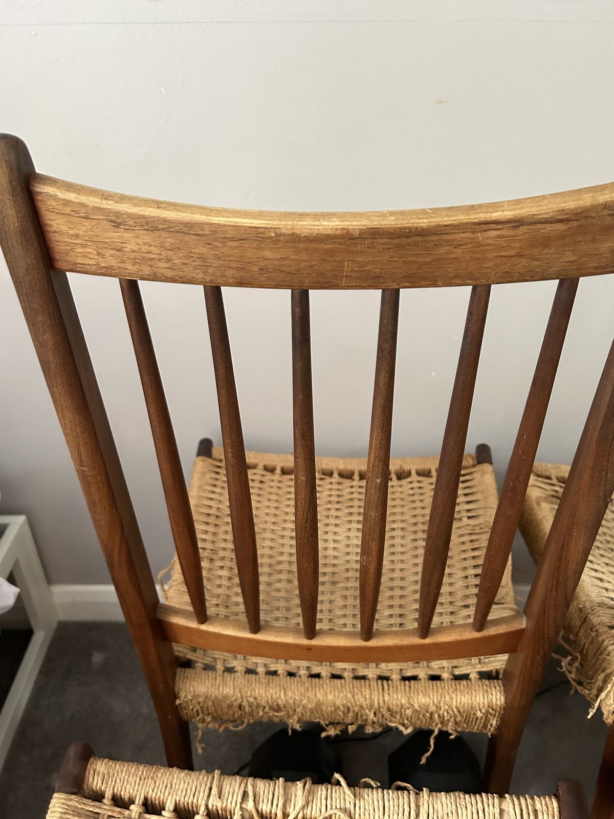 photo for sale Midcentury Arne Hovmand Olsen For Mogens Kold 4 X Danish Dining Chairs