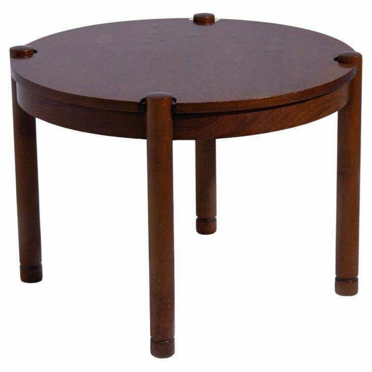 Round Wooden Coffee Table By Osvaldo Borsani