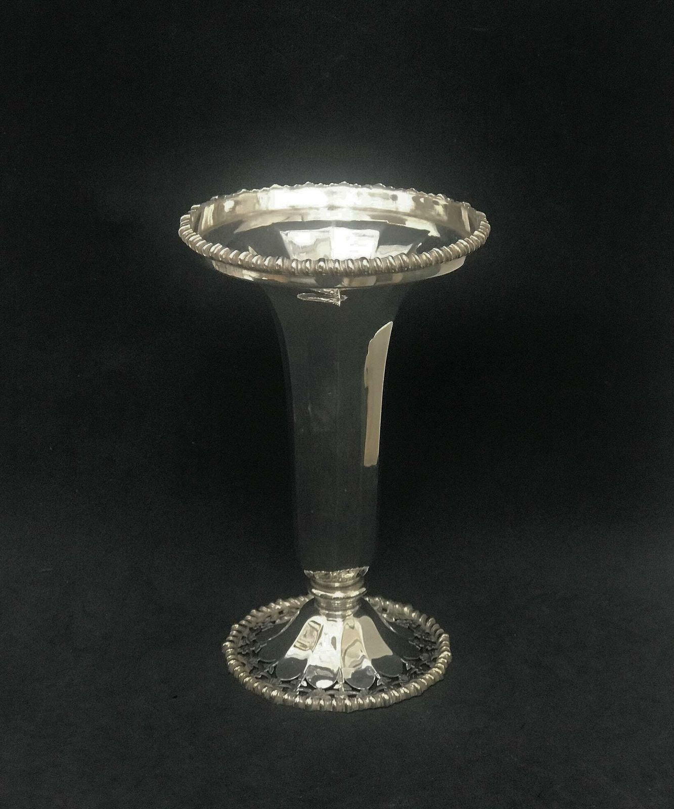 Vase Small Silver Plated Bud Fluted Vase English Soliflor, Trumpet Vase One Flower Gift For Her Hostess Gift Posy Holder