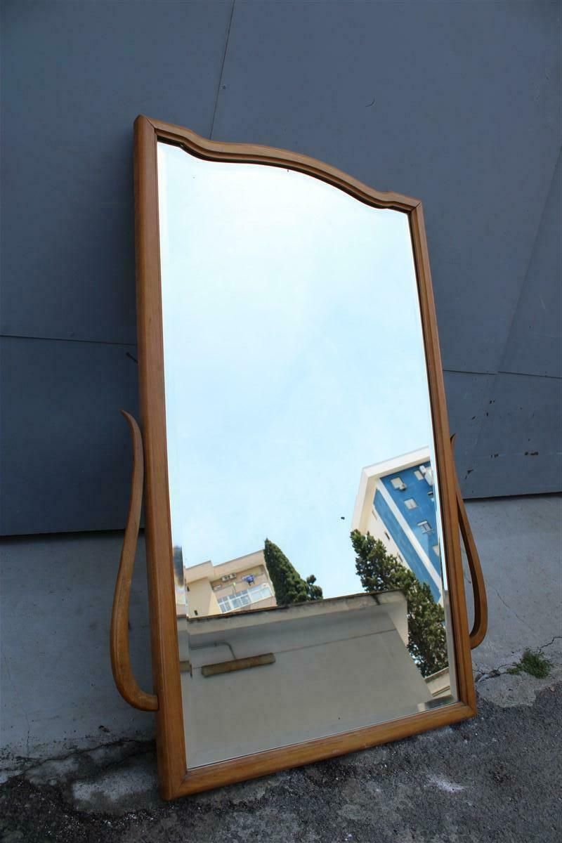 Molato Wall Mirror In Carved Wood Italy 1950 Shaped photo Home Decor