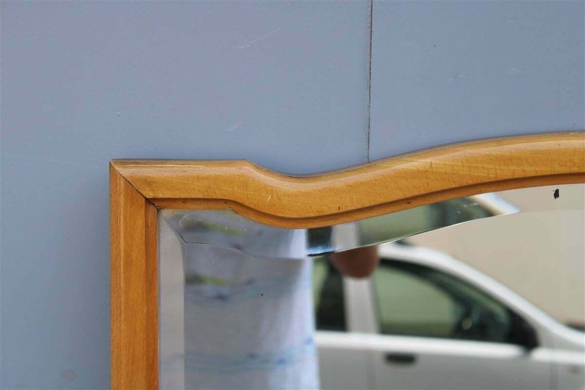 Molato Wall Mirror In Carved Wood Italy 1950 Shaped photo buy