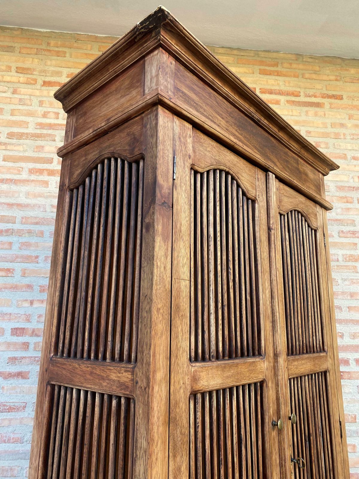 photo vintage 18th Century Cupboard Or Cabinet, Wine Rack, Pine, French, Restored