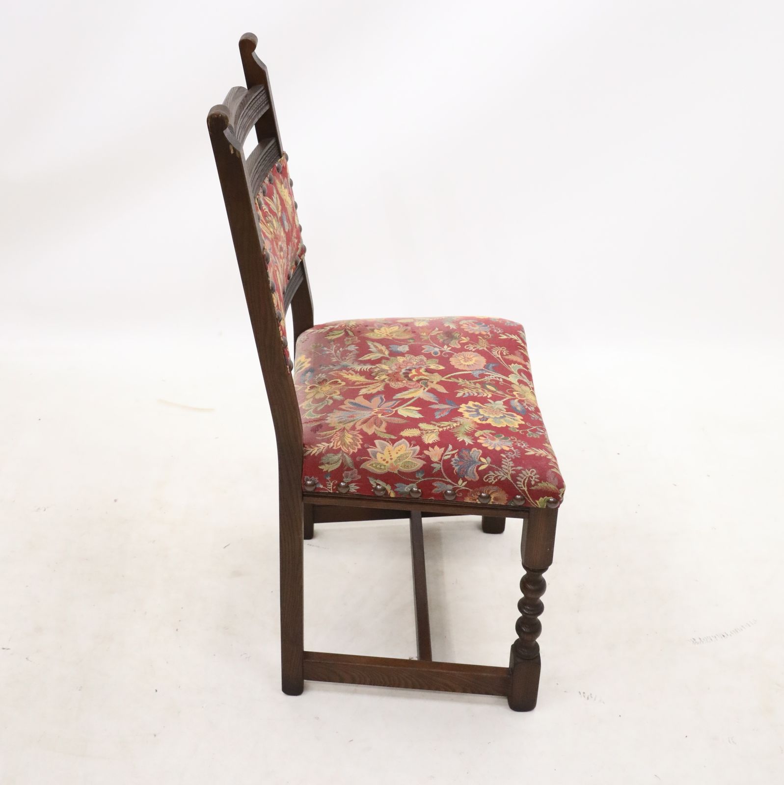 6 Old Charm Dining Chairs Tudor Brown Studded Upholstery Free Uk Delivery photo 467.0