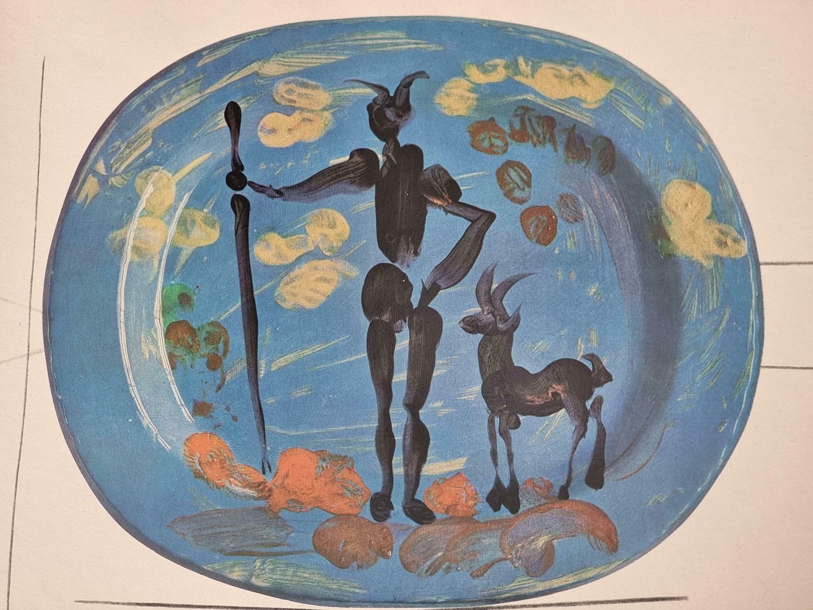 Albert Skira Print Of Shepard Ceramic Plate From "Céramiques De Picasso" photo furniture