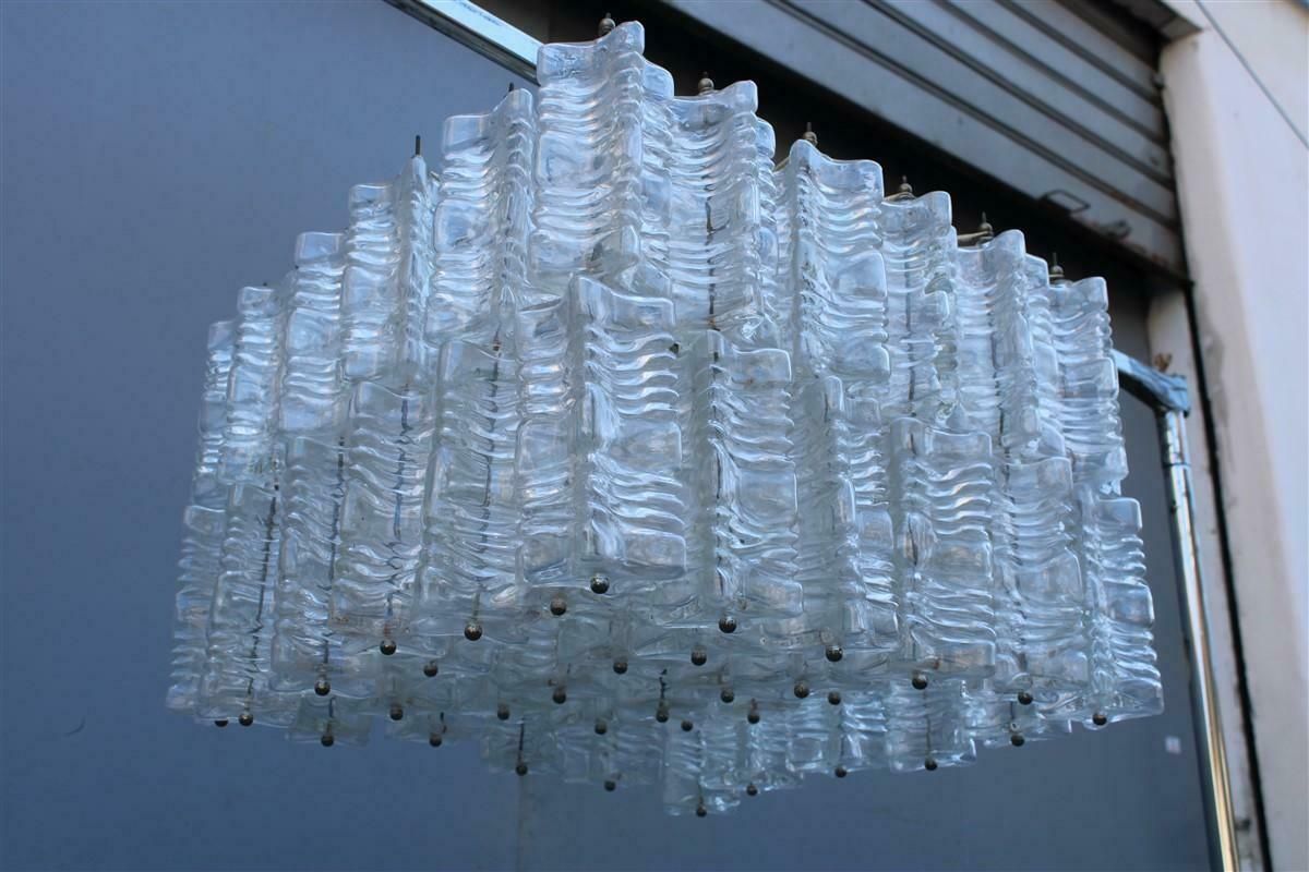 Square Italian Mod Century Venini Chandelier 1960 Minimal Modern Design photo furniture