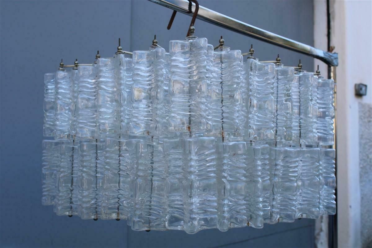 Square Italian Mod Century Venini Chandelier 1960 Minimal Modern Design photo buy