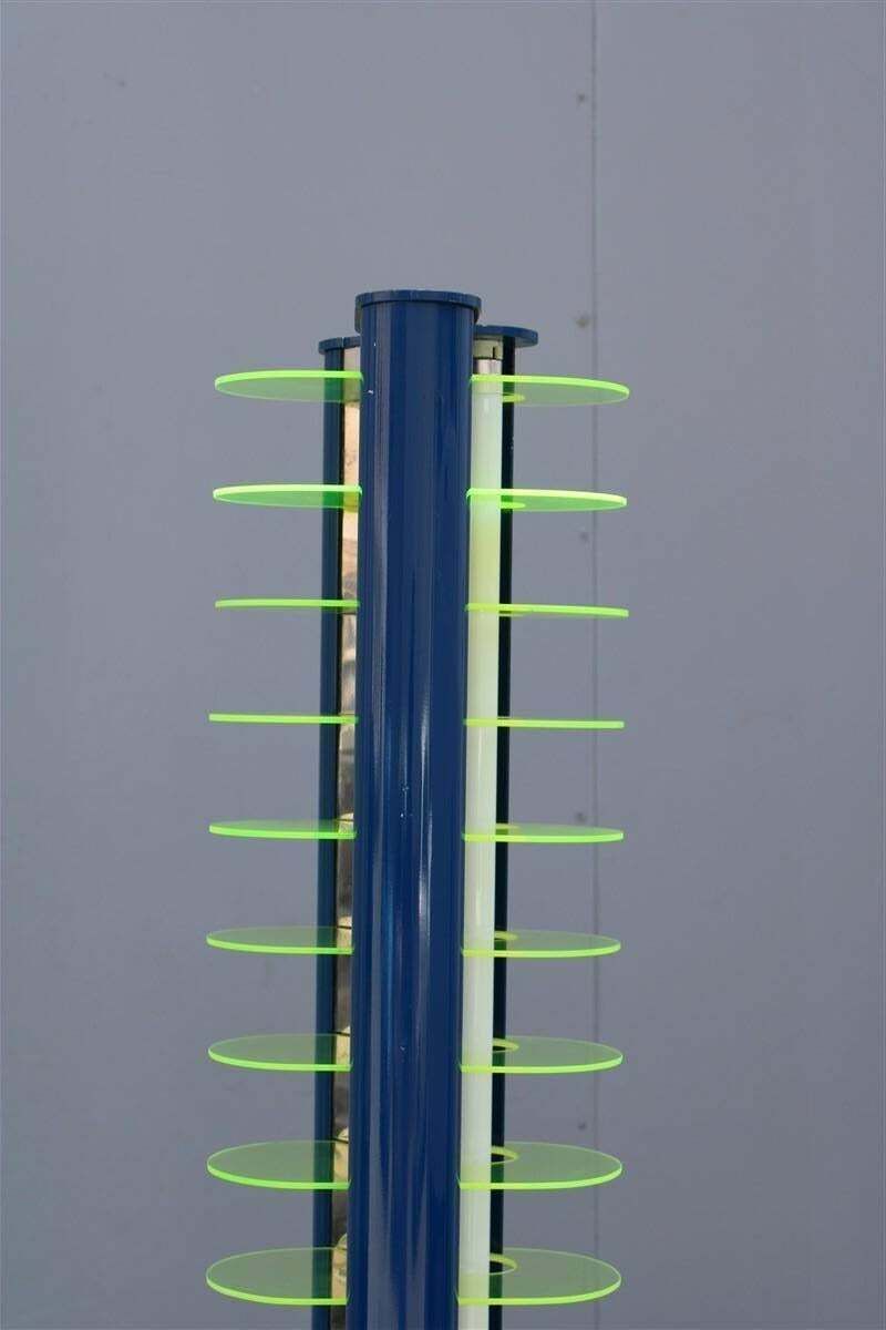 Optical Amalasunta Floor Lamp Vittorio Gregotti For Bilumen 1968 Verde Blu Italia photo 6743.0