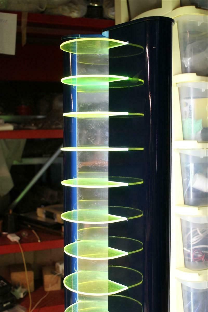 photo vintage Optical Amalasunta Floor Lamp Vittorio Gregotti For Bilumen 1968 Verde Blu Italia
