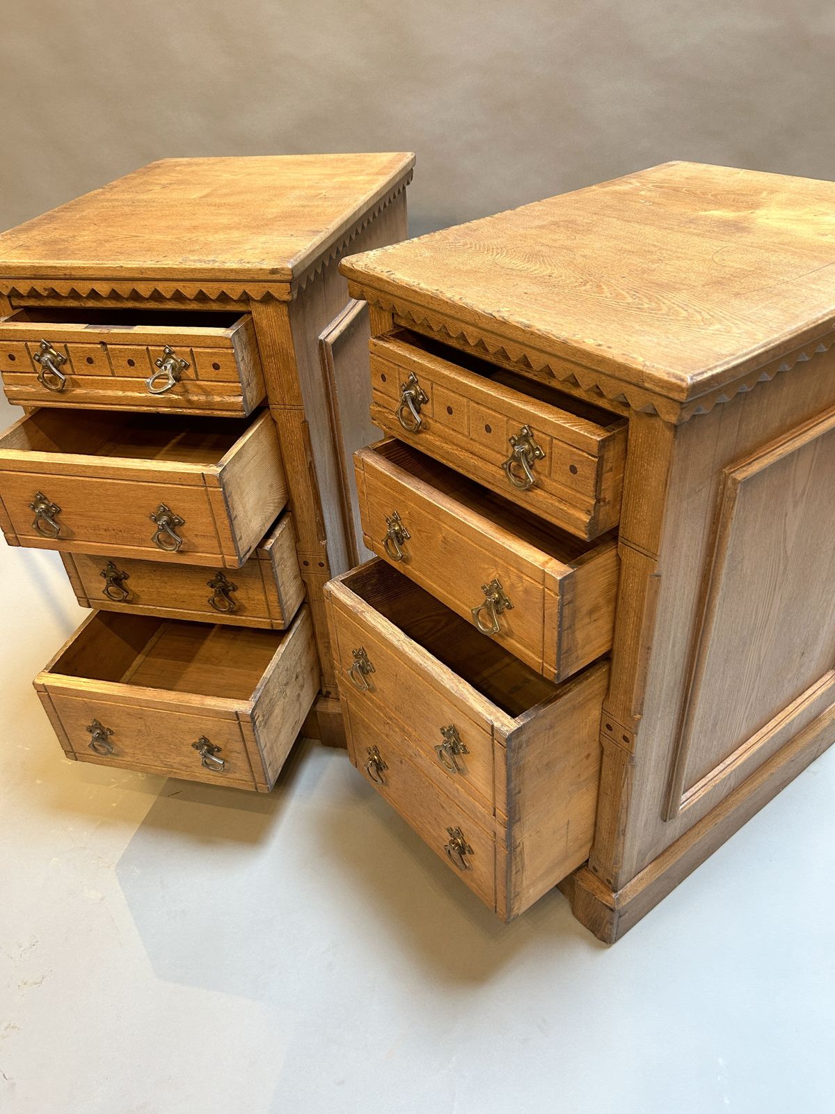 Pair Gothic Bedside Chests Of Drawers photo furniture