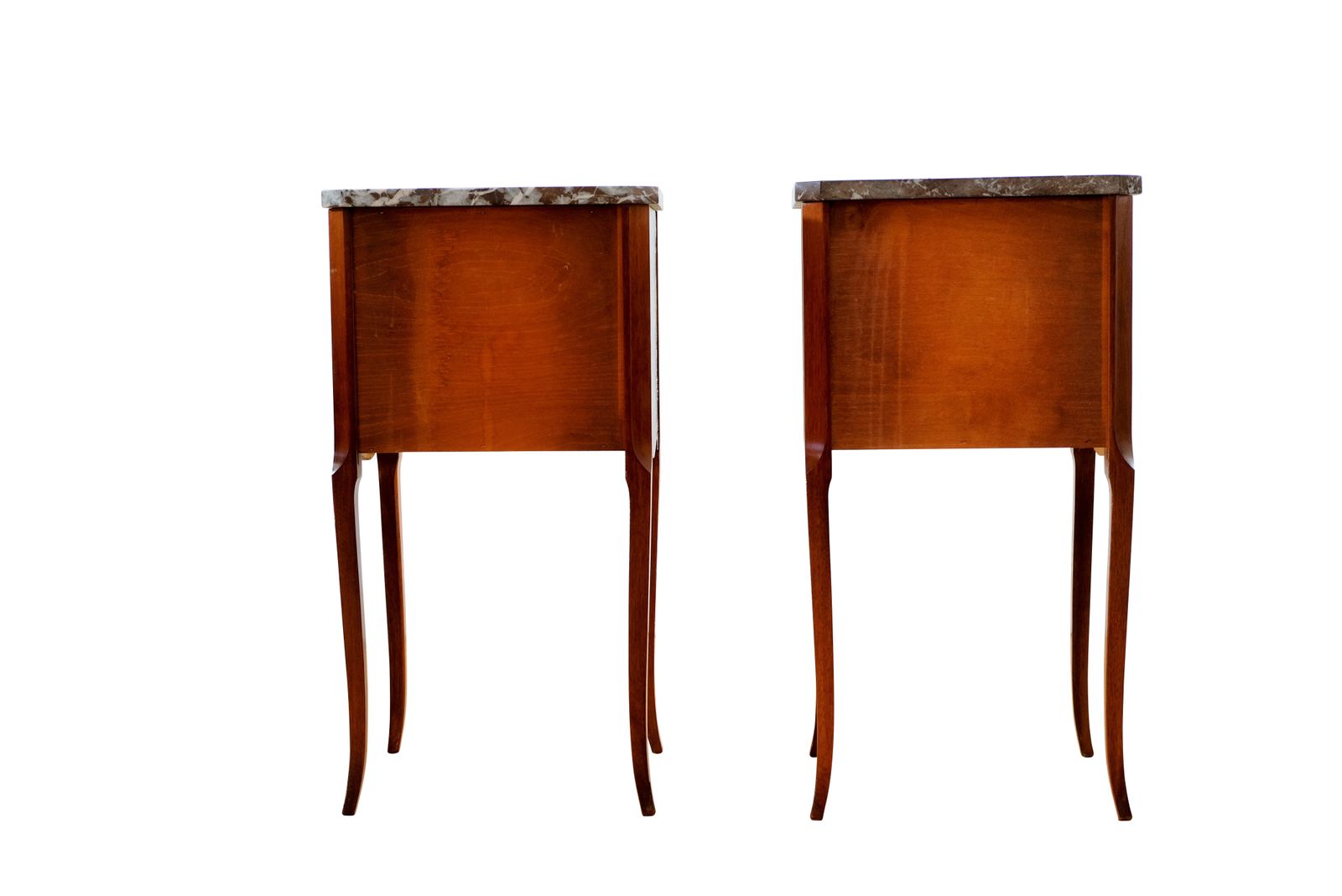 Pair Fornasetti Design Nightstands With Marble Top photo furniture