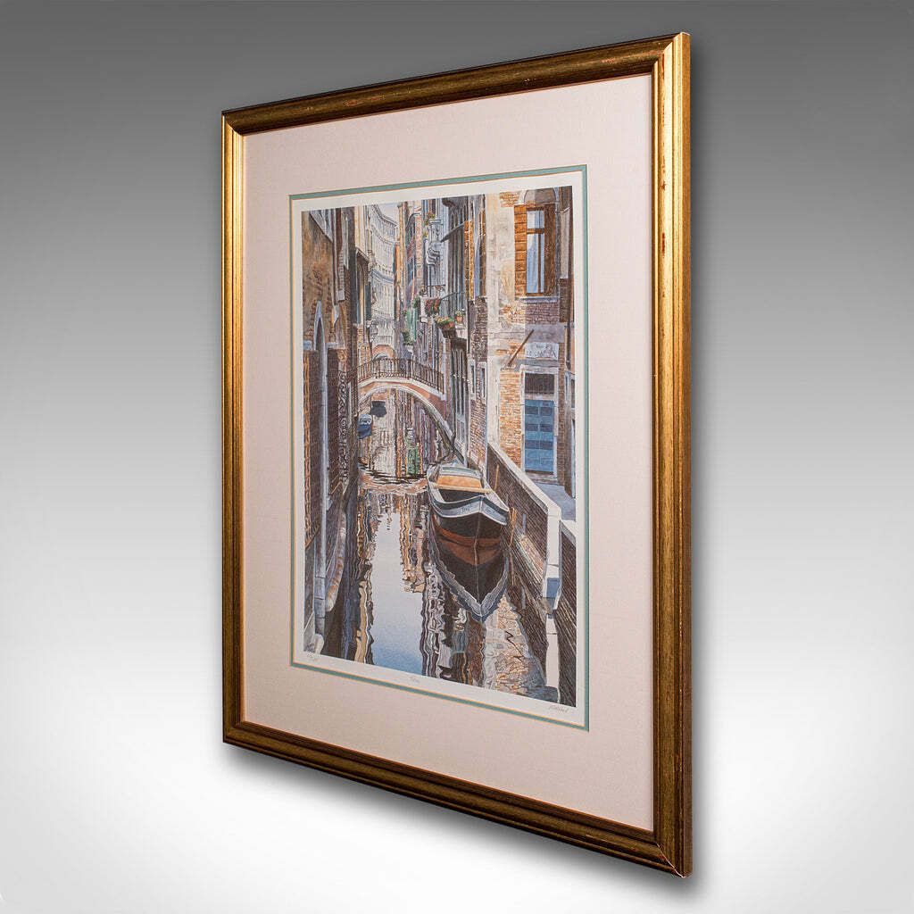 Contemporary Venetian Print, English, Framed, Limited Edition, Signed, Venice photo for sale