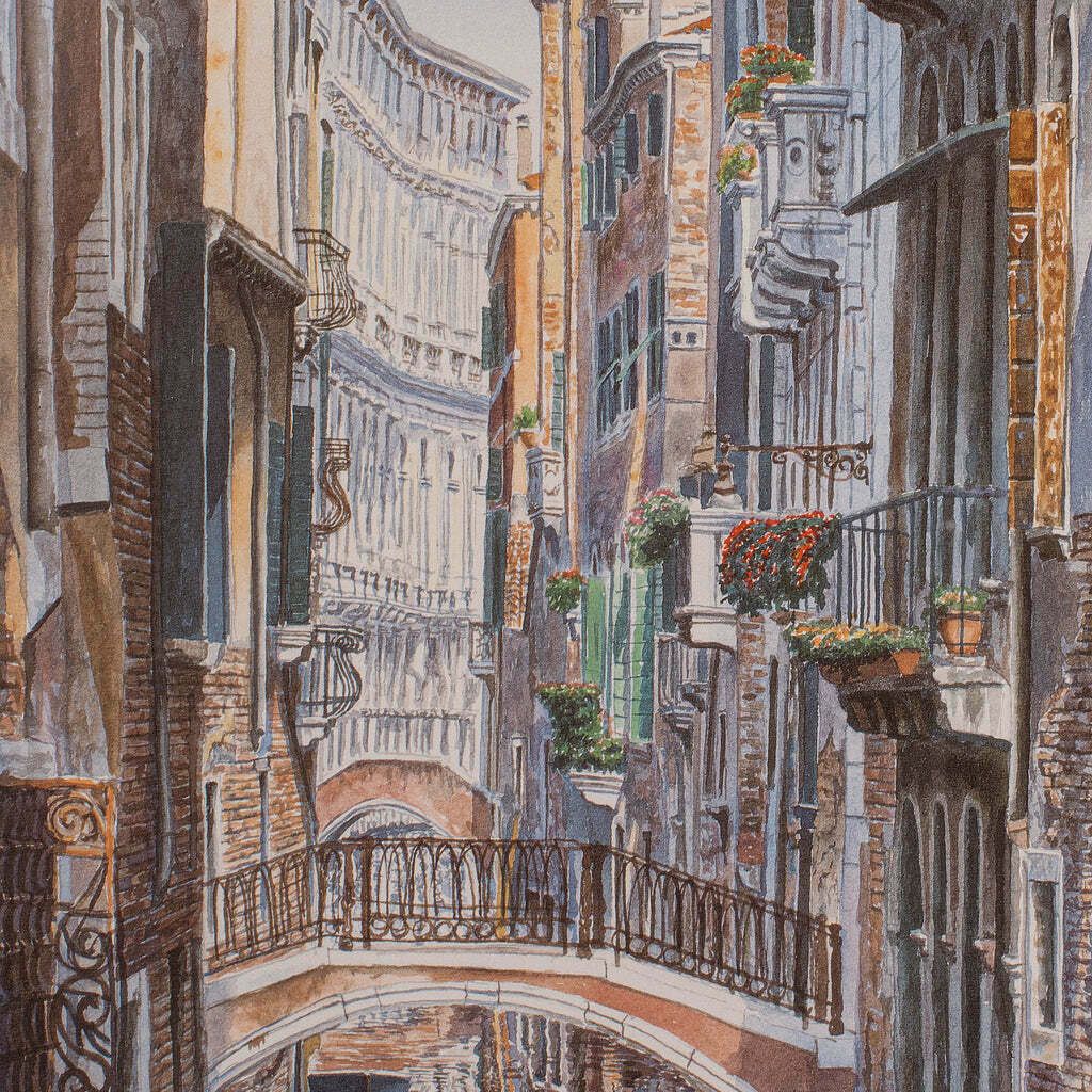 Contemporary Venetian Print, English, Framed, Limited Edition, Signed, Venice photo buy