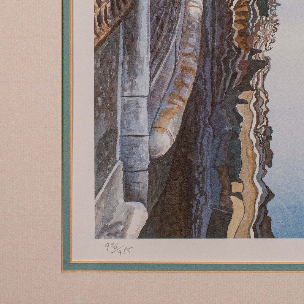 Contemporary Venetian Print, English, Framed, Limited Edition, Signed, Venice photo vintage