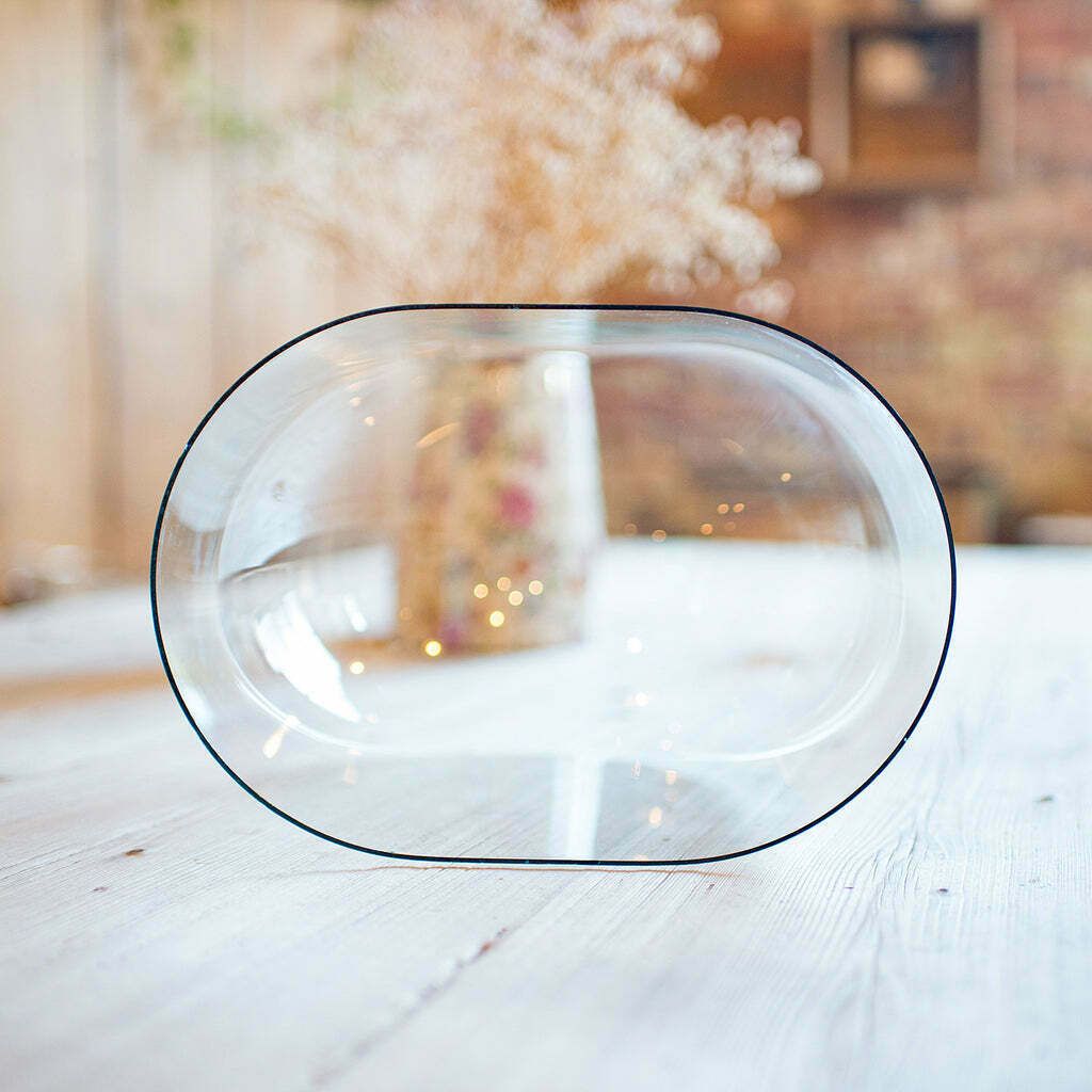 Wide Antique Clock Dome, English, Glass, Pine, Display Showcase, Victorian, 1860 photo vinterior