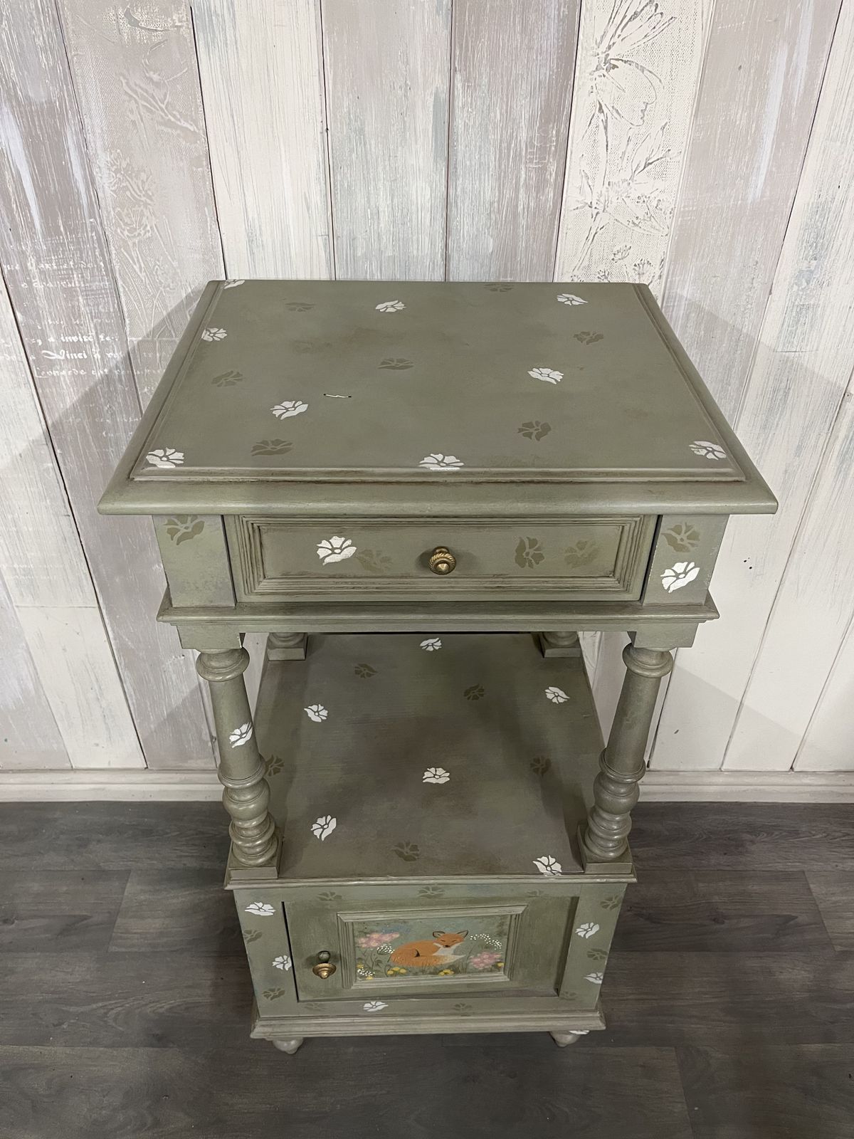Hand Painted French Pot Cupboard With Fox Detail photo buy