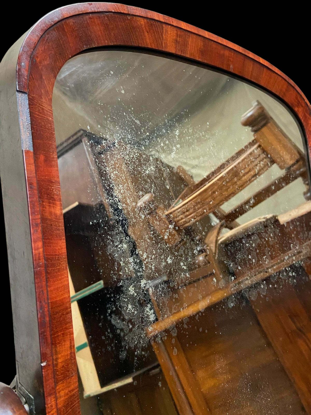 photo for sale Antique Victorian Mahogany Dressing Table Mirror / Free Standing Toilet Mirror