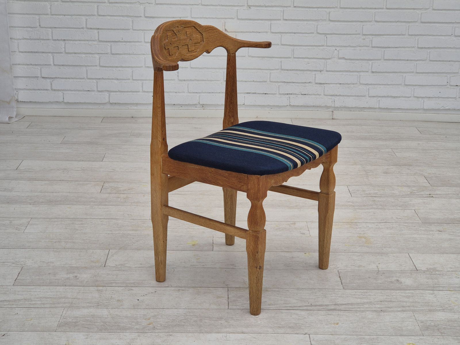 1970s, Danish Design By Henning Kjærnulf For Eg Kvalitetsmøbel, Set Of 4 Dining Chairs, Original Condition. photo for sale