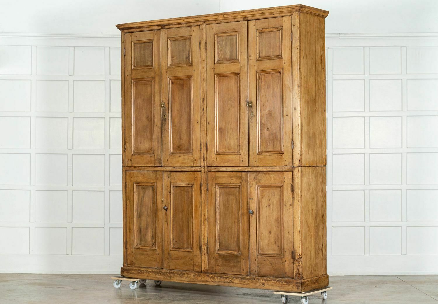 Large 19thc English Estate Made Pine Housekeepers Cupboard photo 6843.0
