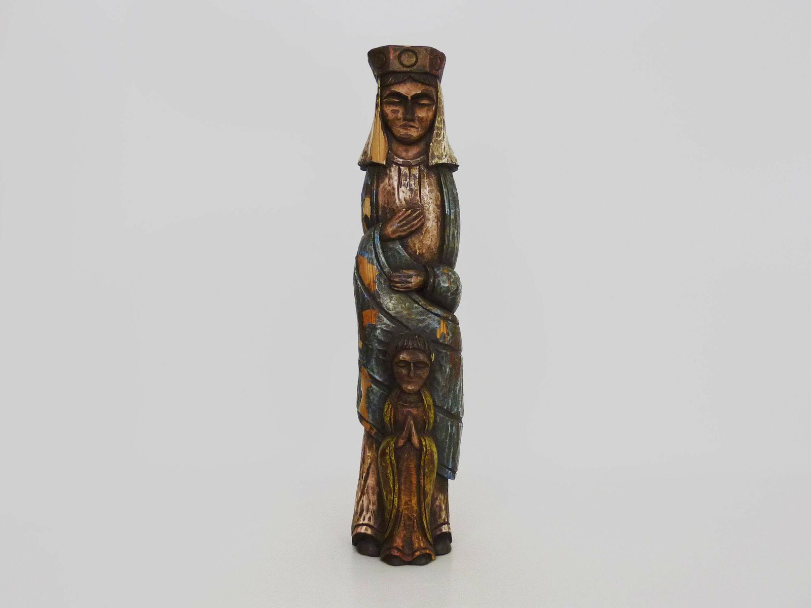 Magnificent And Large Virgin And Child, Our Lady Of Ortigas Murcia In Polychrome Wood. 50s 60s