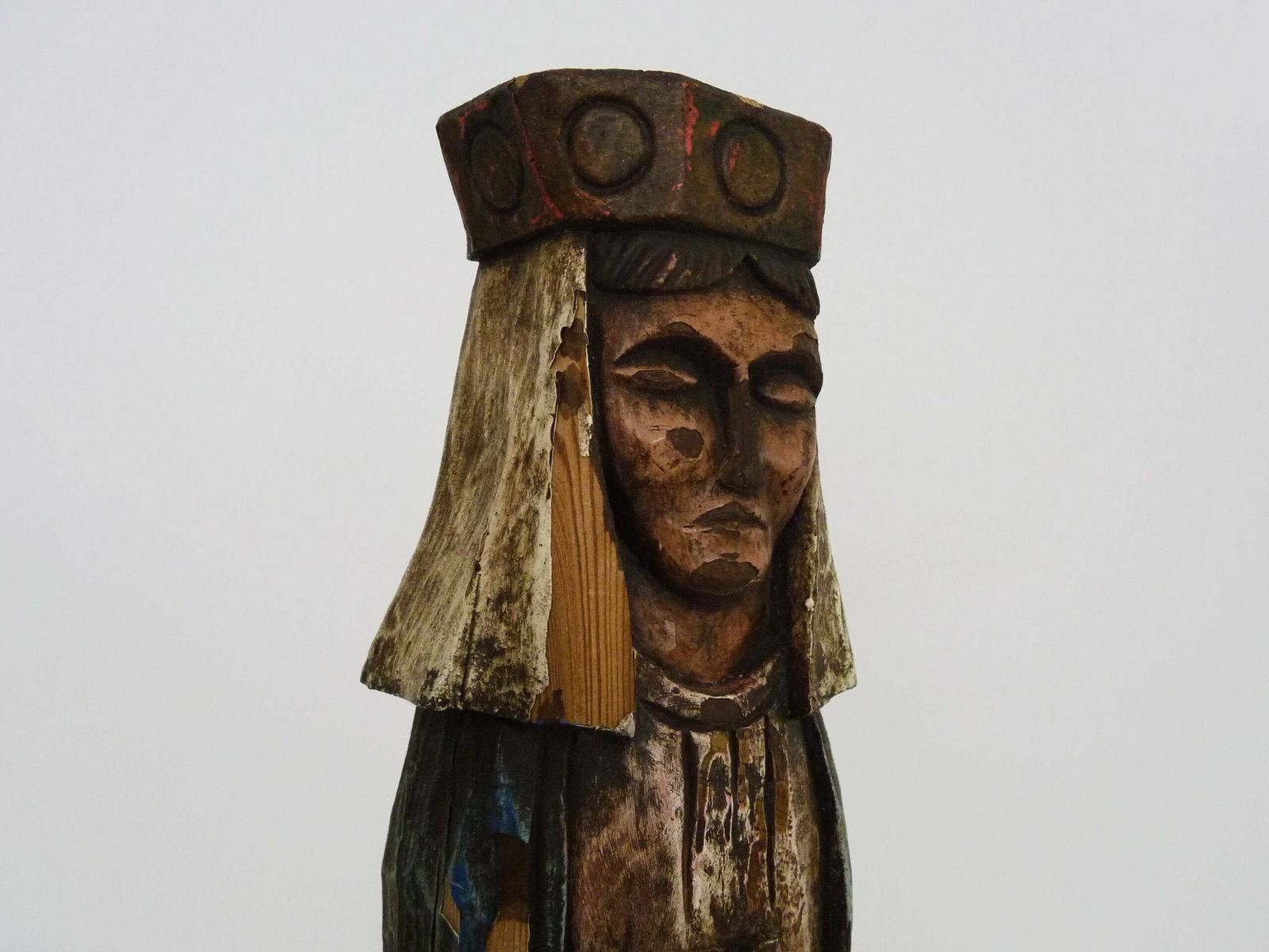 Magnificent And Large Virgin And Child, Our Lady Of Ortigas Murcia In Polychrome Wood. 50s 60s photo for sale