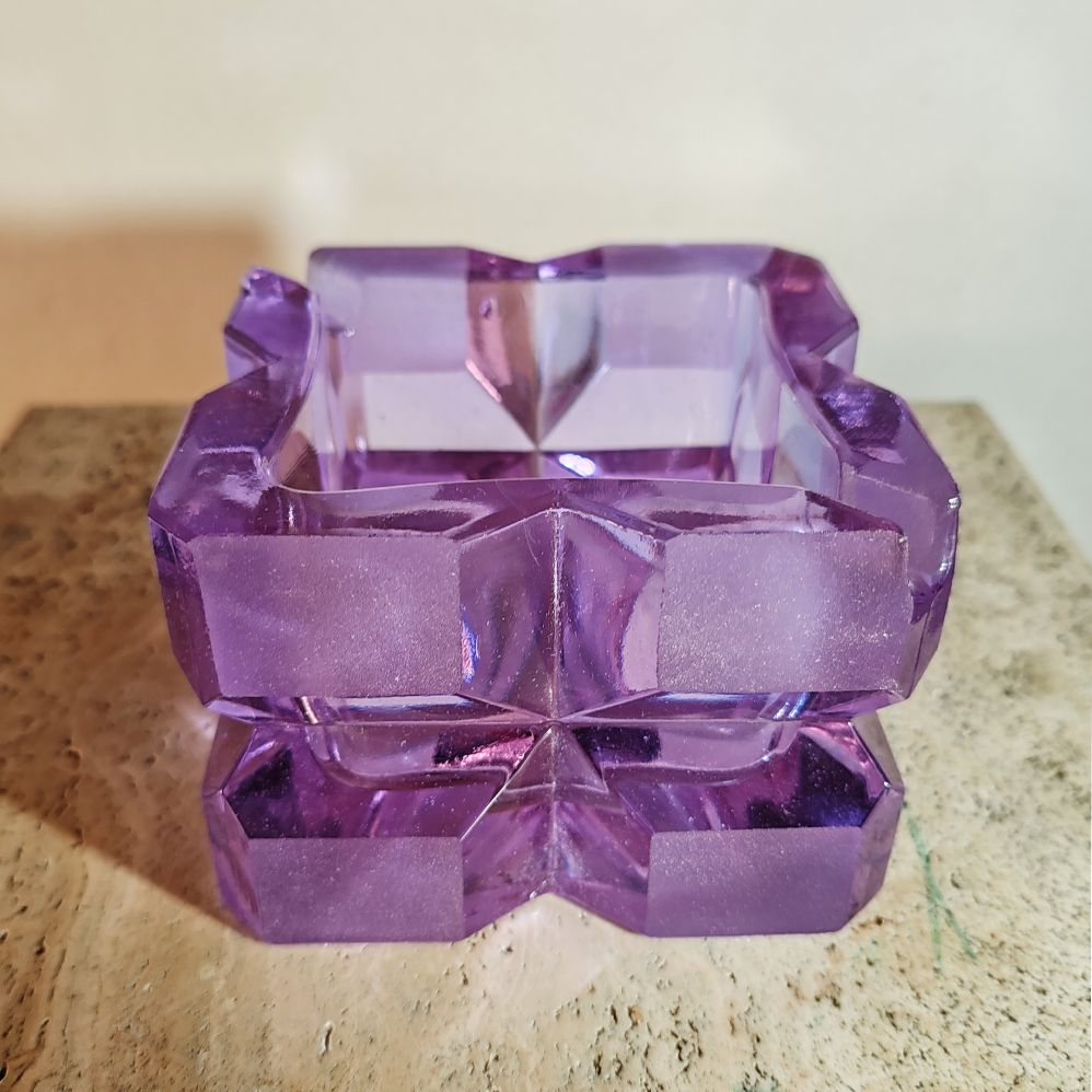 1970s Purple Smoking Set By Antonio Imperatore In Murano Glass . Made In Italy photo vinterior