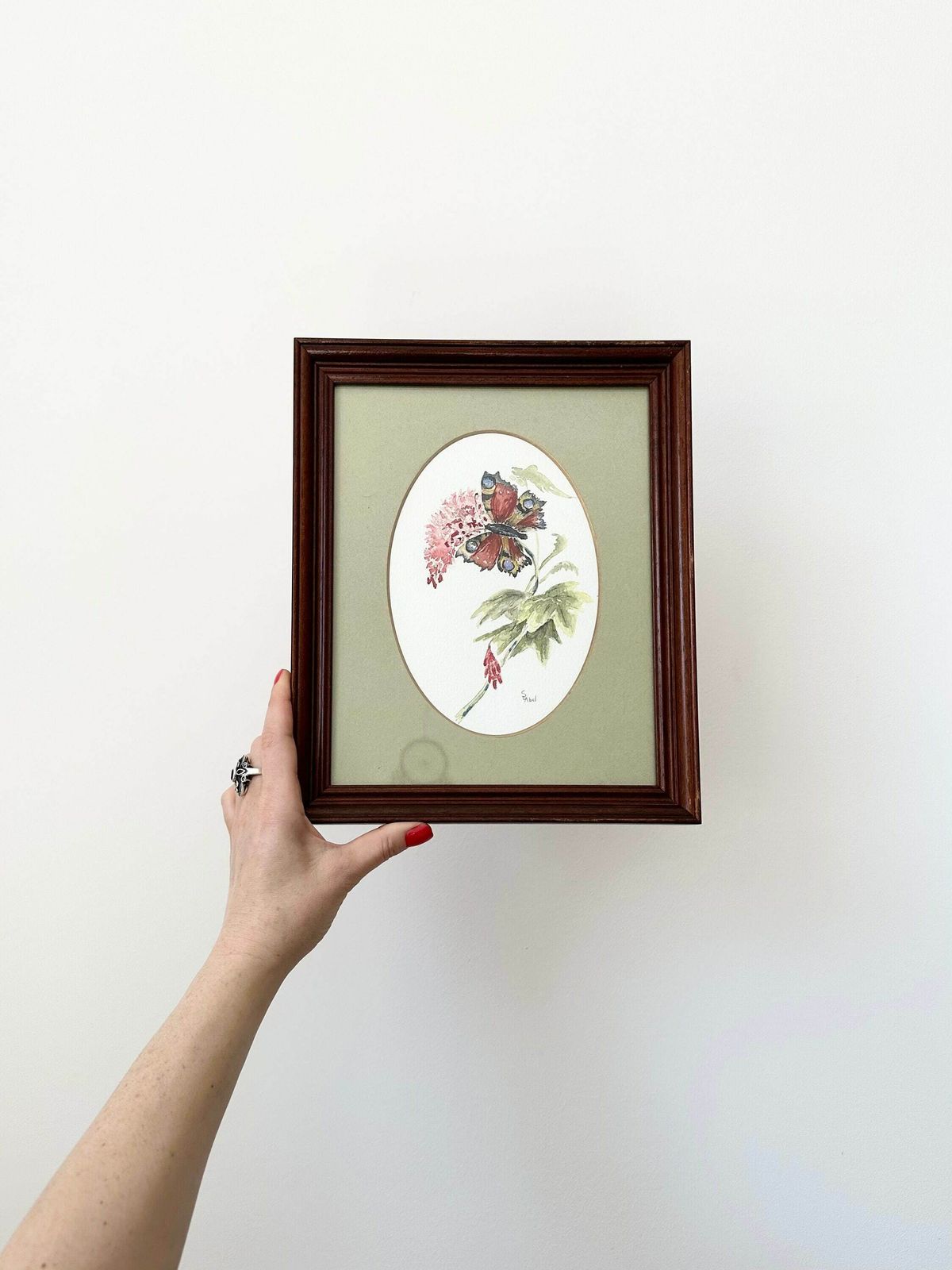 Original Watercolour Painting, Vintage Art, Butterflies Painting