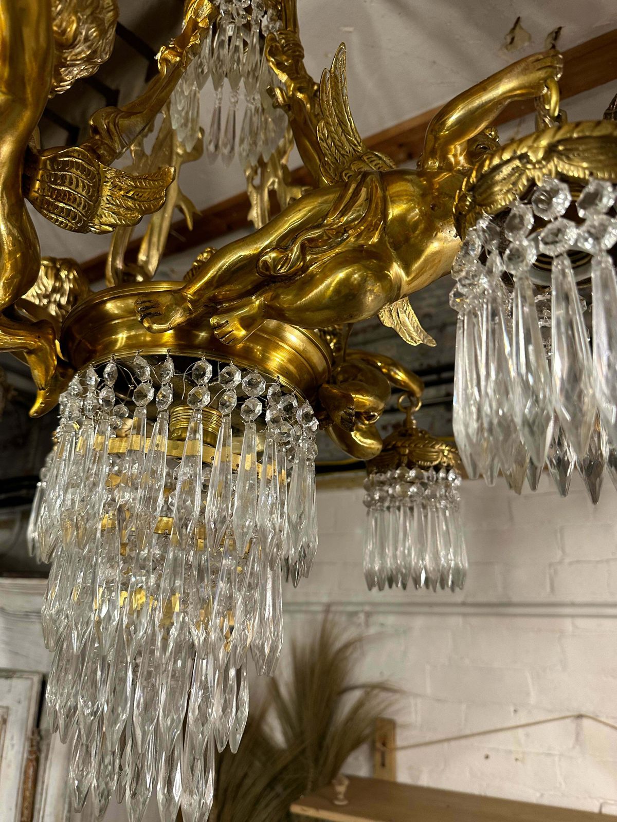 Solid Bronze, French 3 Tier Cherub Chandelier, With Crystal photo 2995.0