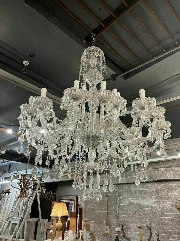 Huge, Crystal And Glass, French Chandelier photo furniture