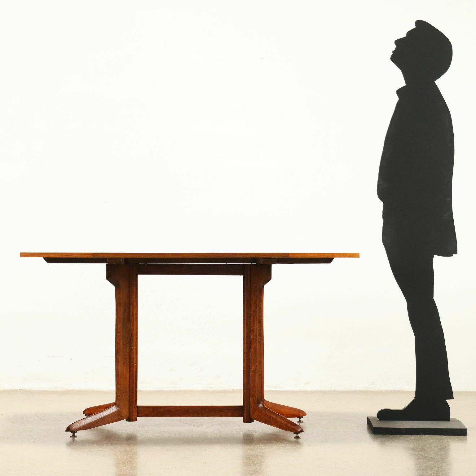 Vintage 1960s Table Teak Beech Restored Italy photo furniture