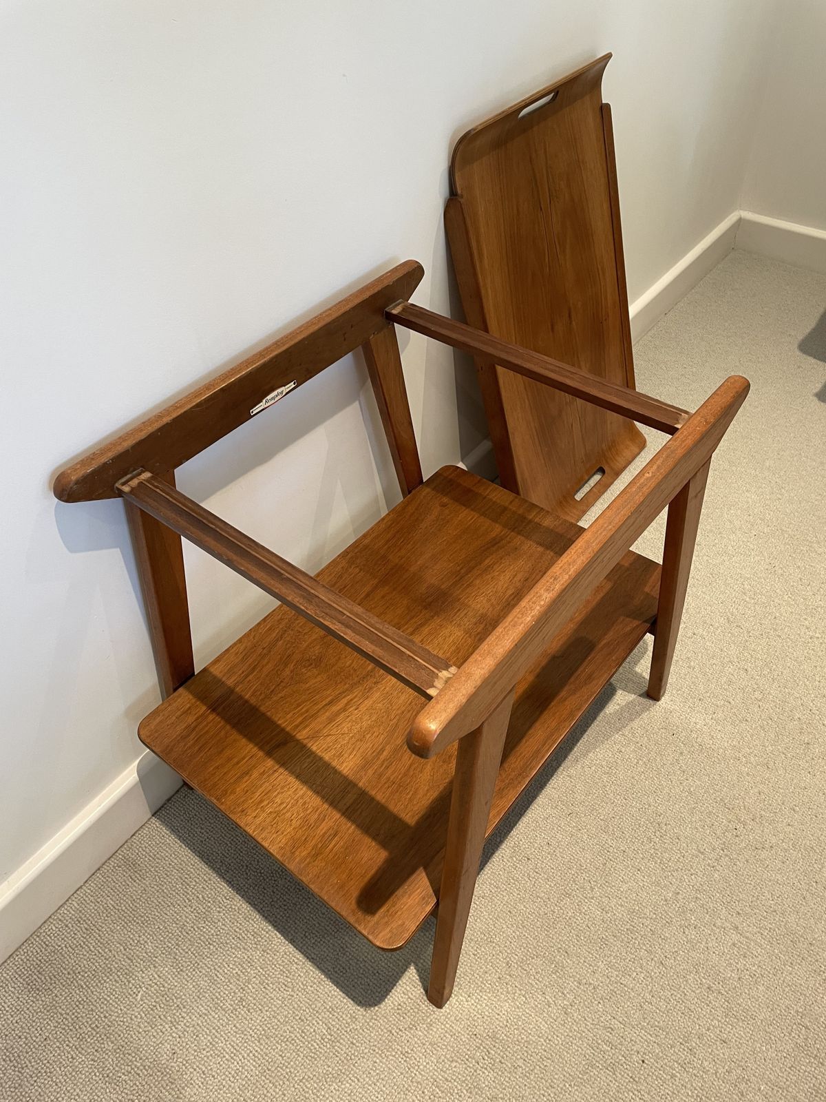 Midcentury Remploy Wooden Two Tier Drinks/Tea Trolley