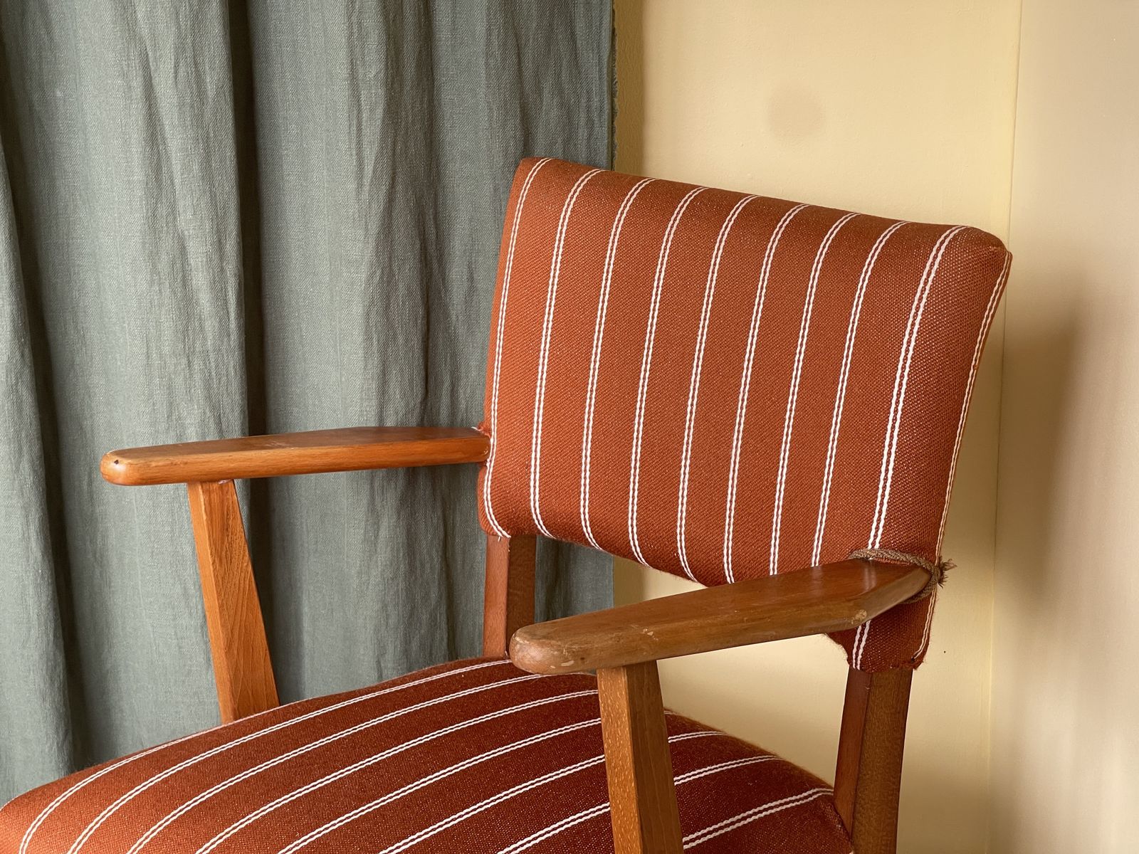 Danish Striped Occasional Chair photo vinterior