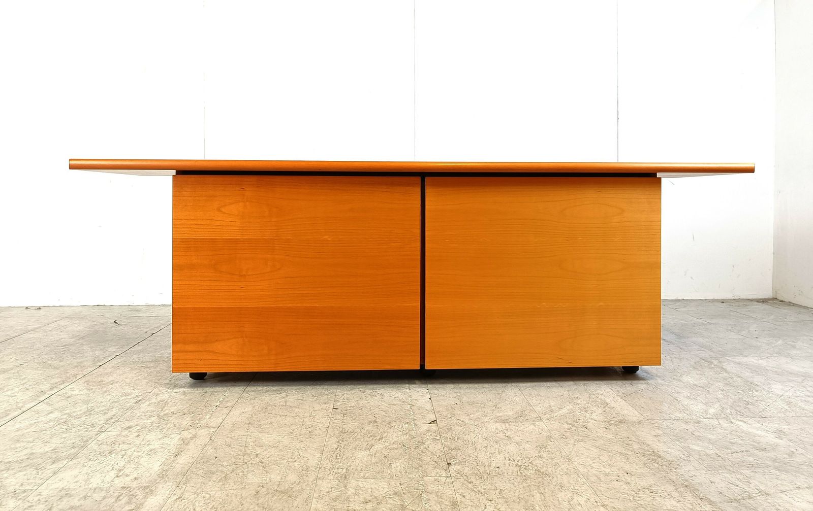 Italian Wooden Sideboard With Sliding Doors, 1990s photo vinterior