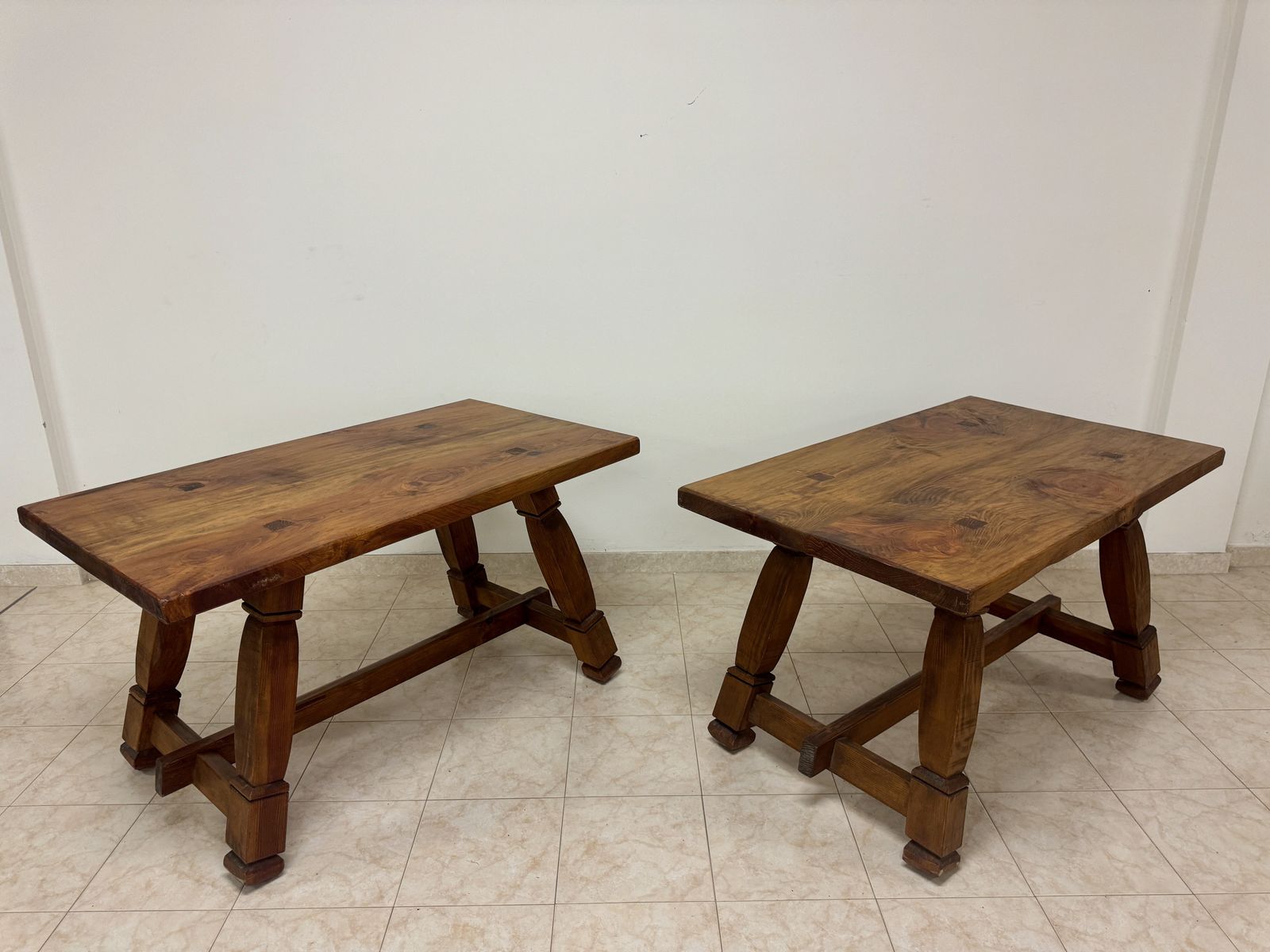 1795.0 Pair Of Italian Brutalist Hall Side Tables photo