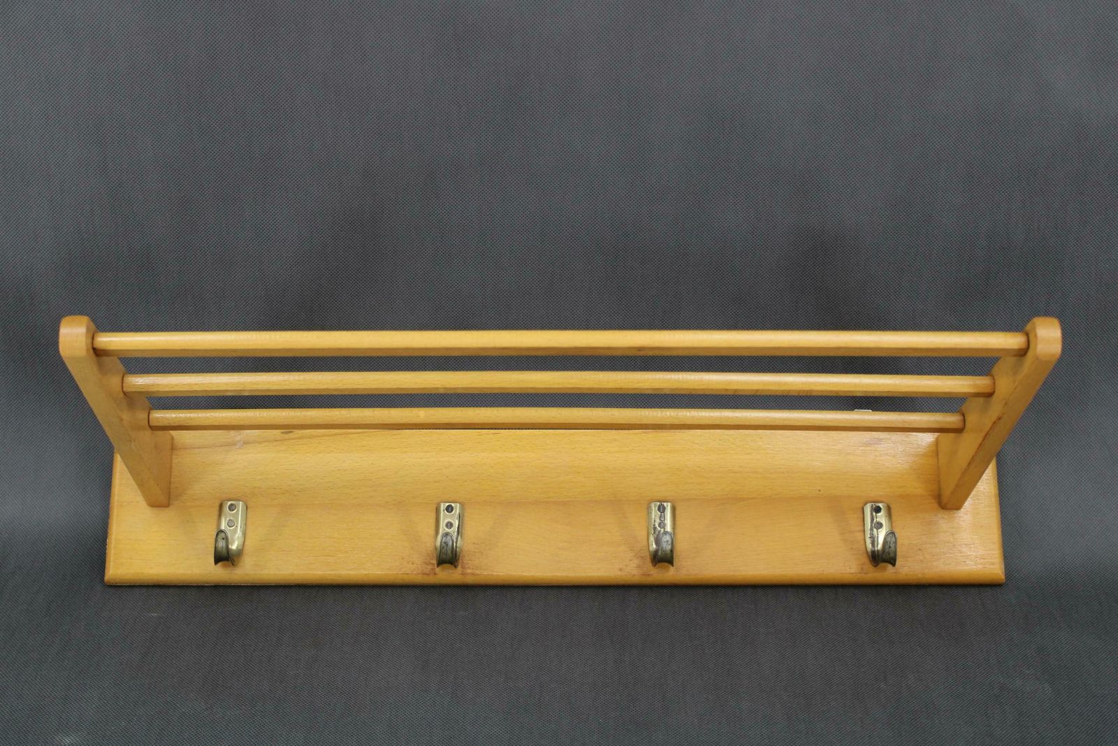 1960s Pair Of Mid Century Wooden Wall Hangers, Czechoslovakia photo 279.0
