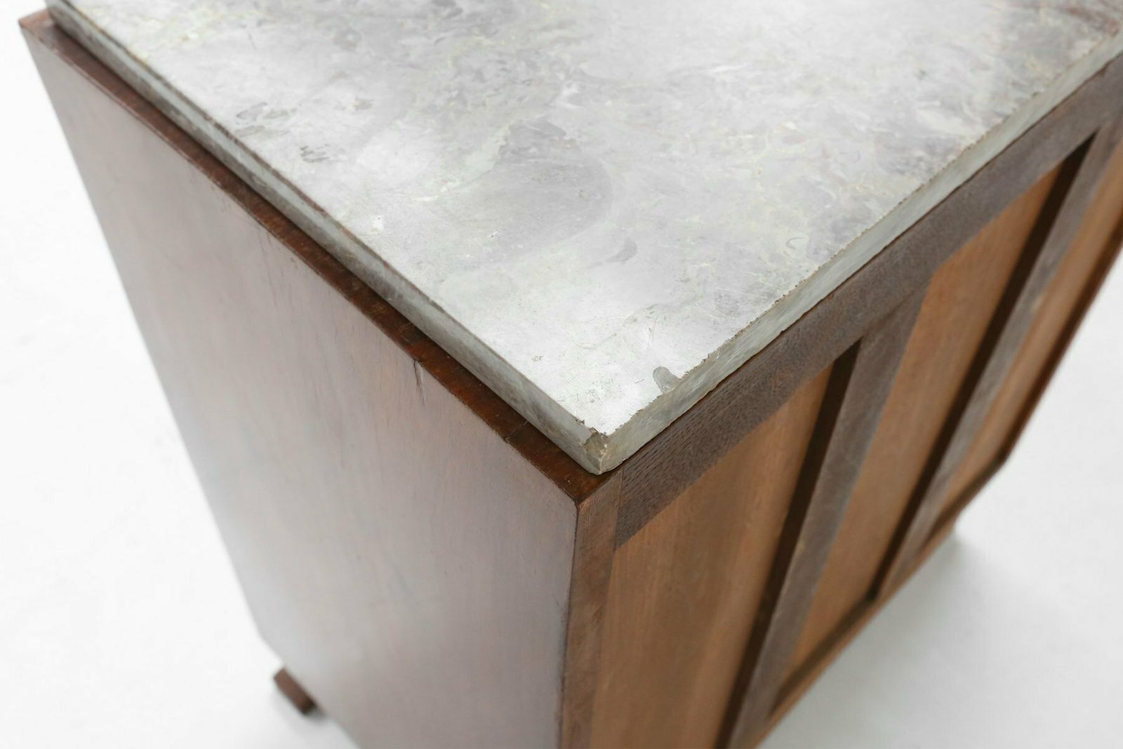 photo vinterior Art Deco Cabinet In Wood With Marble Top, France, 1930s
