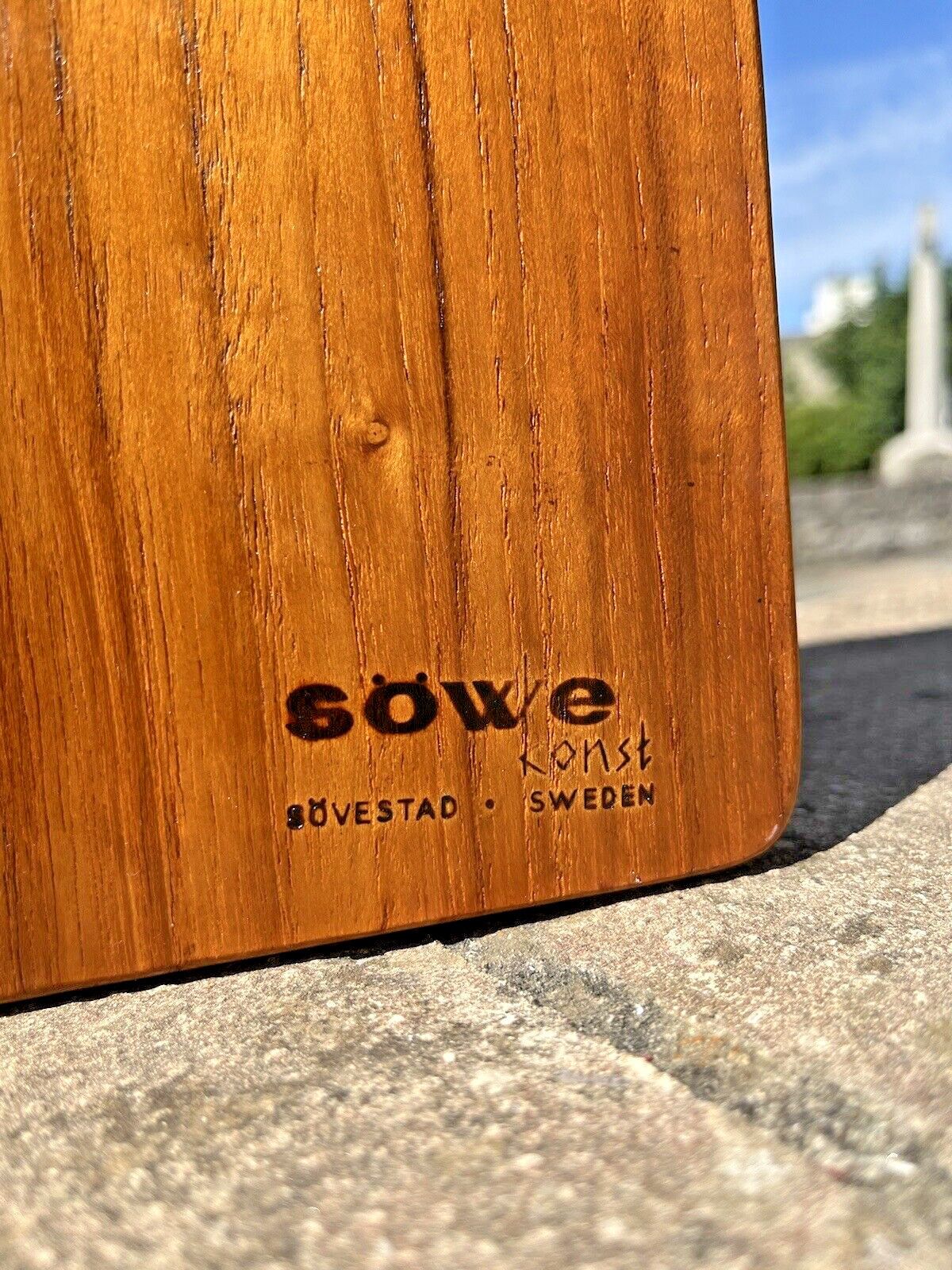 photo vinterior Mid Century Modern Swedish Sowe Konst Sovestad Teak 60's Wall Mirror Scandi Mcm