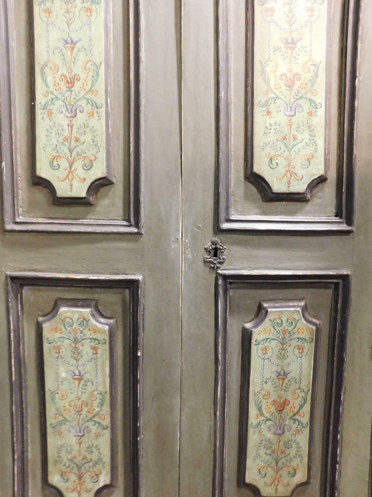 Double Door Wardrobe In Carved And Painted Wood, Italy photo buy