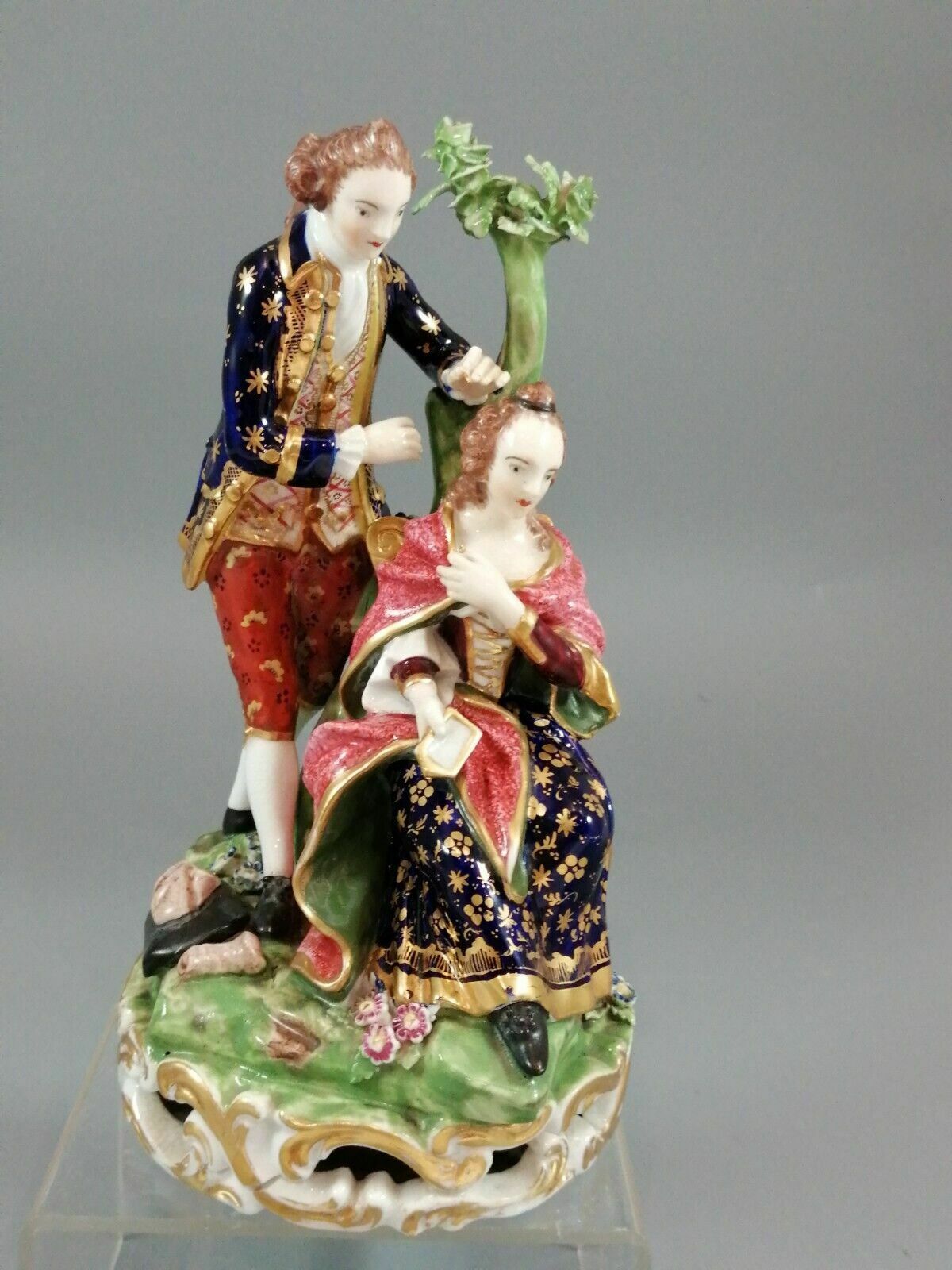 photo furniture Antique Derby Figurine Court Hairdresser, Early 19th Century, Rare.