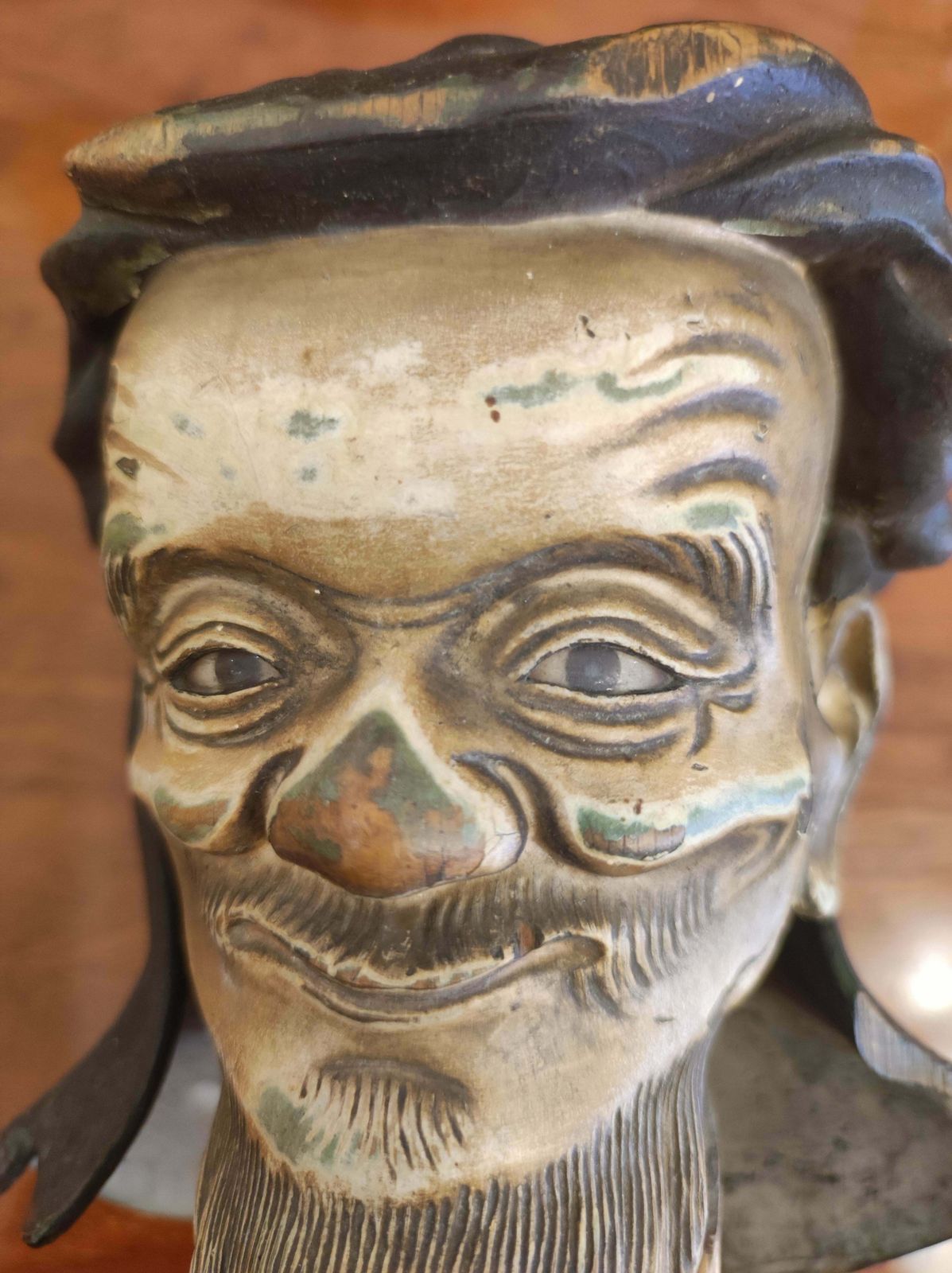 Art Japanese Old Man Statue, Tenmei Era, Dated 1781 photo