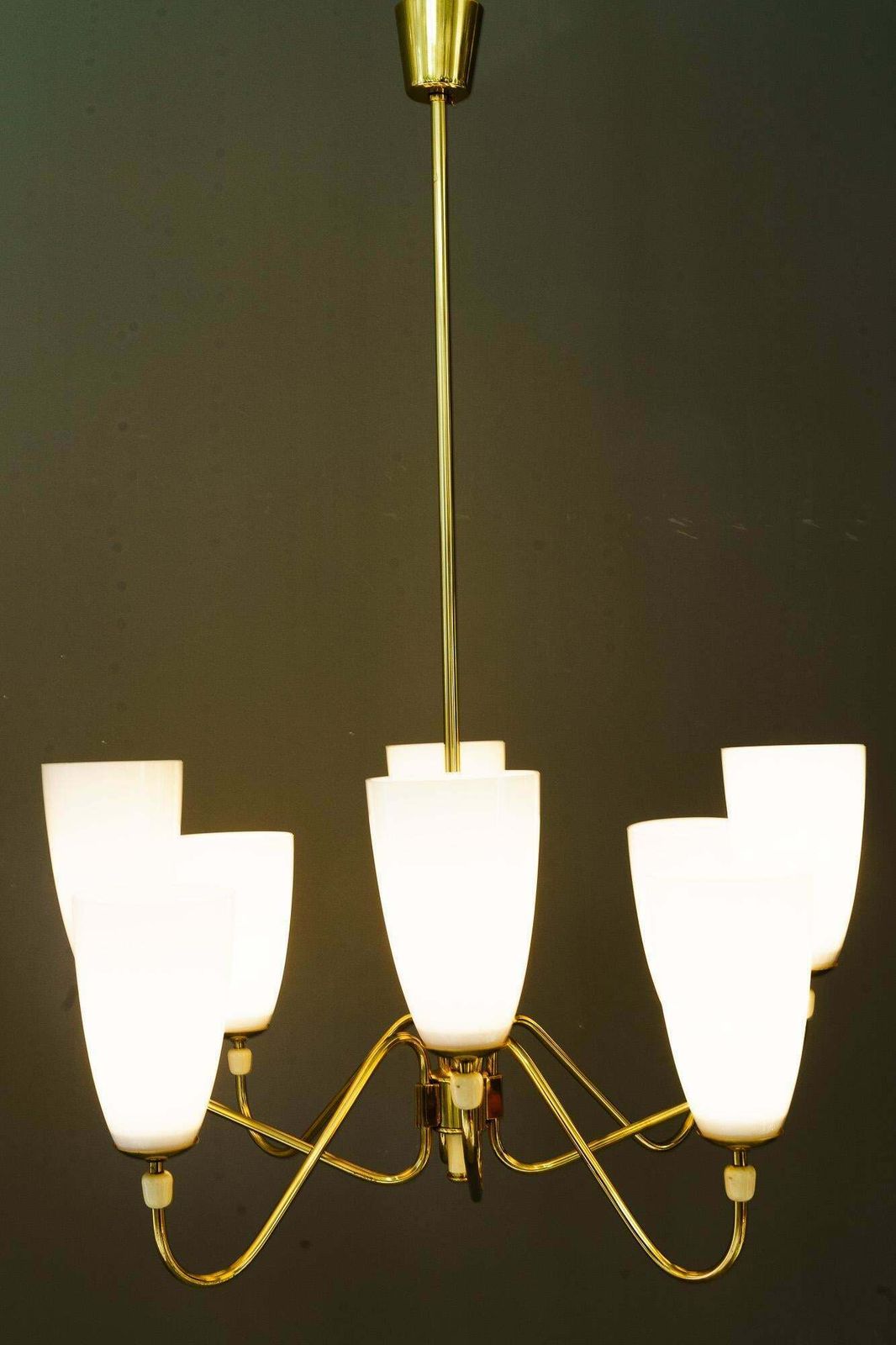 photo vinterior 8 Light Rupert Nikoll Chandelier Vienna Around 1960s