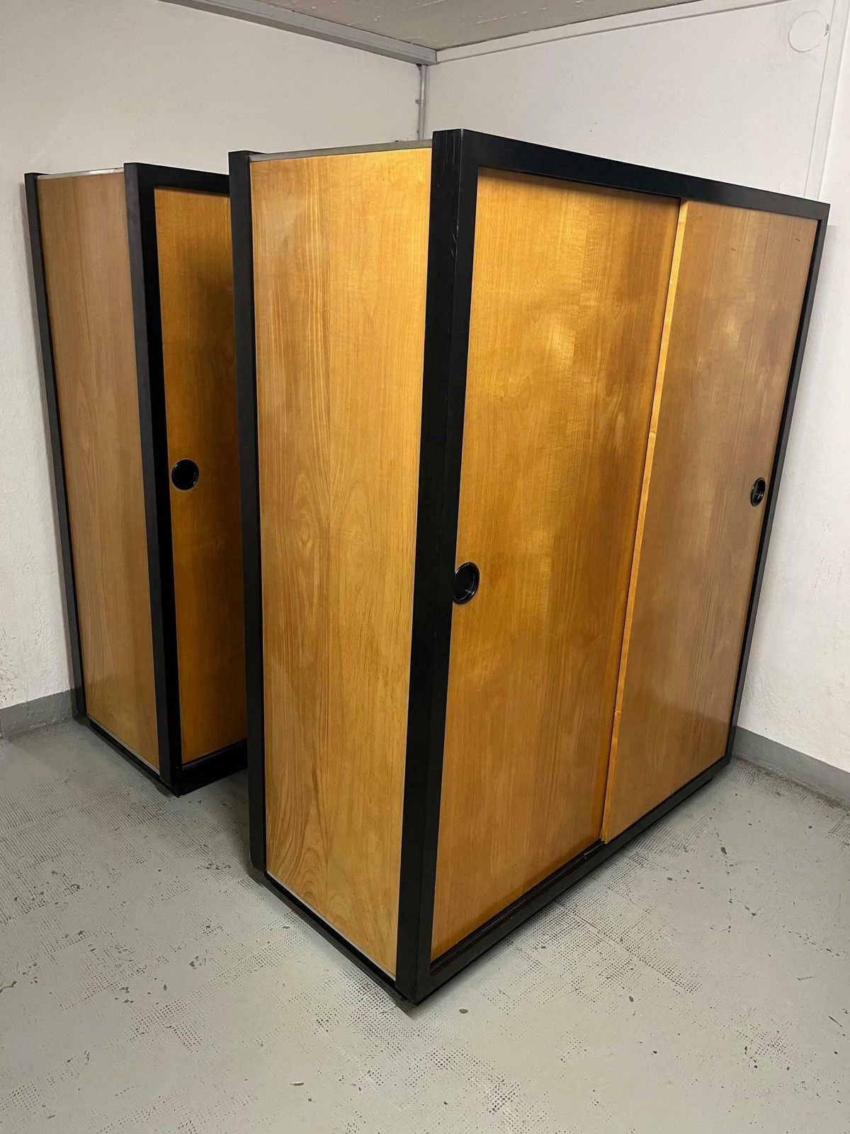 2 Teak Sliding Doors Wardrobe By Kurt Thut, Switzerland 1950s photo 3106.0