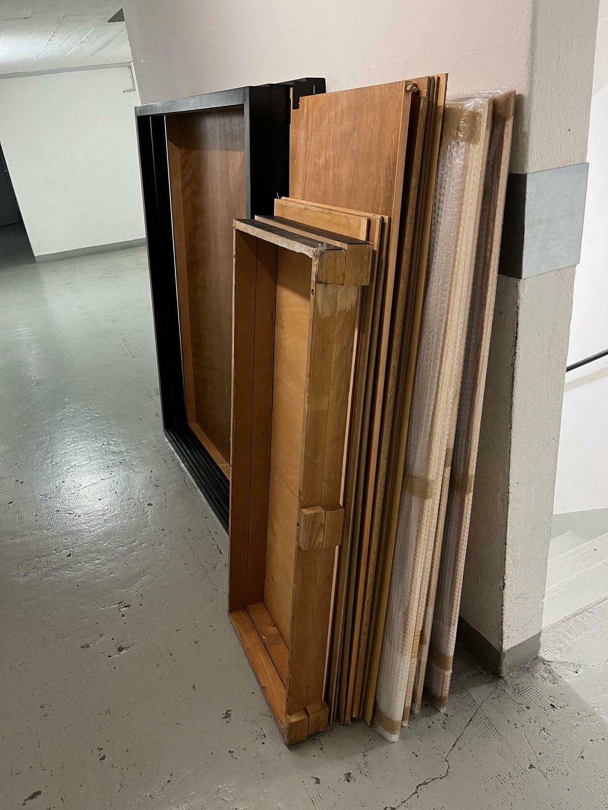 photo vinterior 2 Teak Sliding Doors Wardrobe By Kurt Thut, Switzerland 1950s