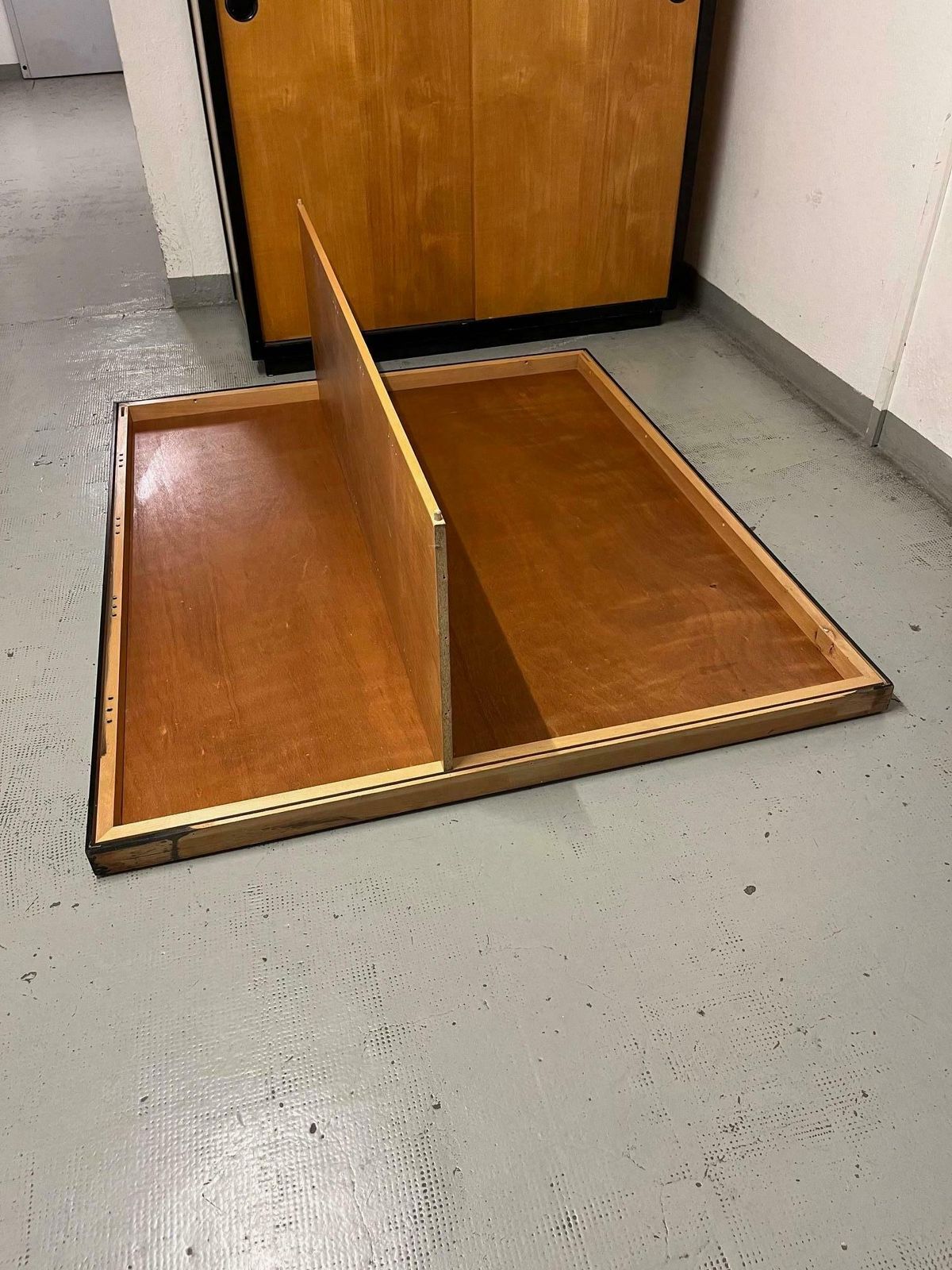 photo vintage 2 Teak Sliding Doors Wardrobe By Kurt Thut, Switzerland 1950s