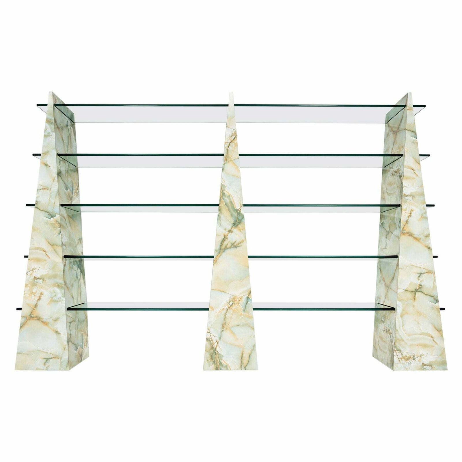 Mid Century Modern Shelve, Stone And Glass, 1970s