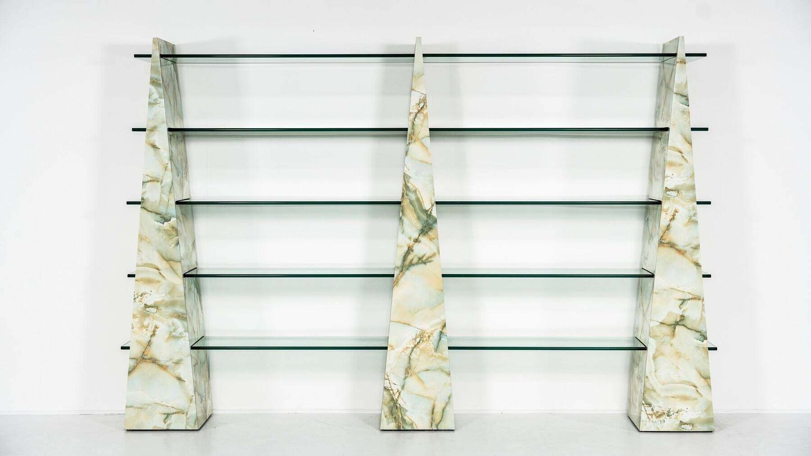photo for sale Mid Century Modern Shelve, Stone And Glass, 1970s