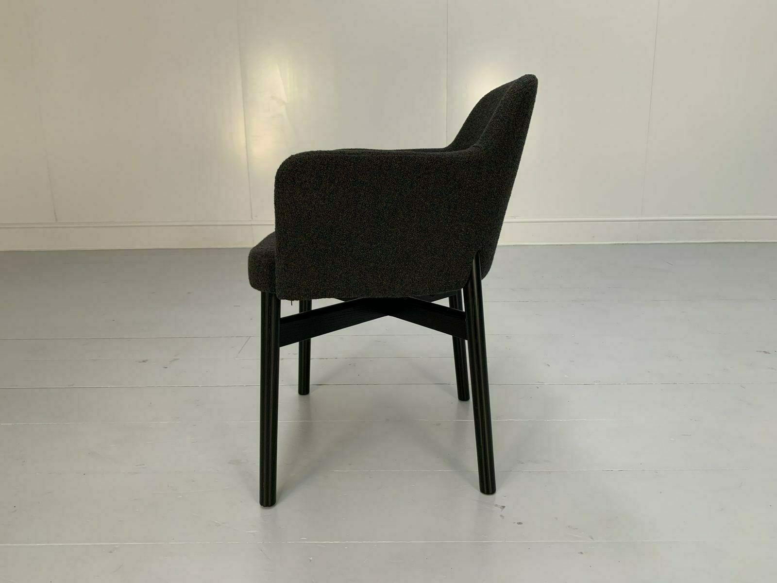 Suite Of 6 Knoll Studio “Krusin 016” Armchairs In Dark Boucle Wool photo buy
