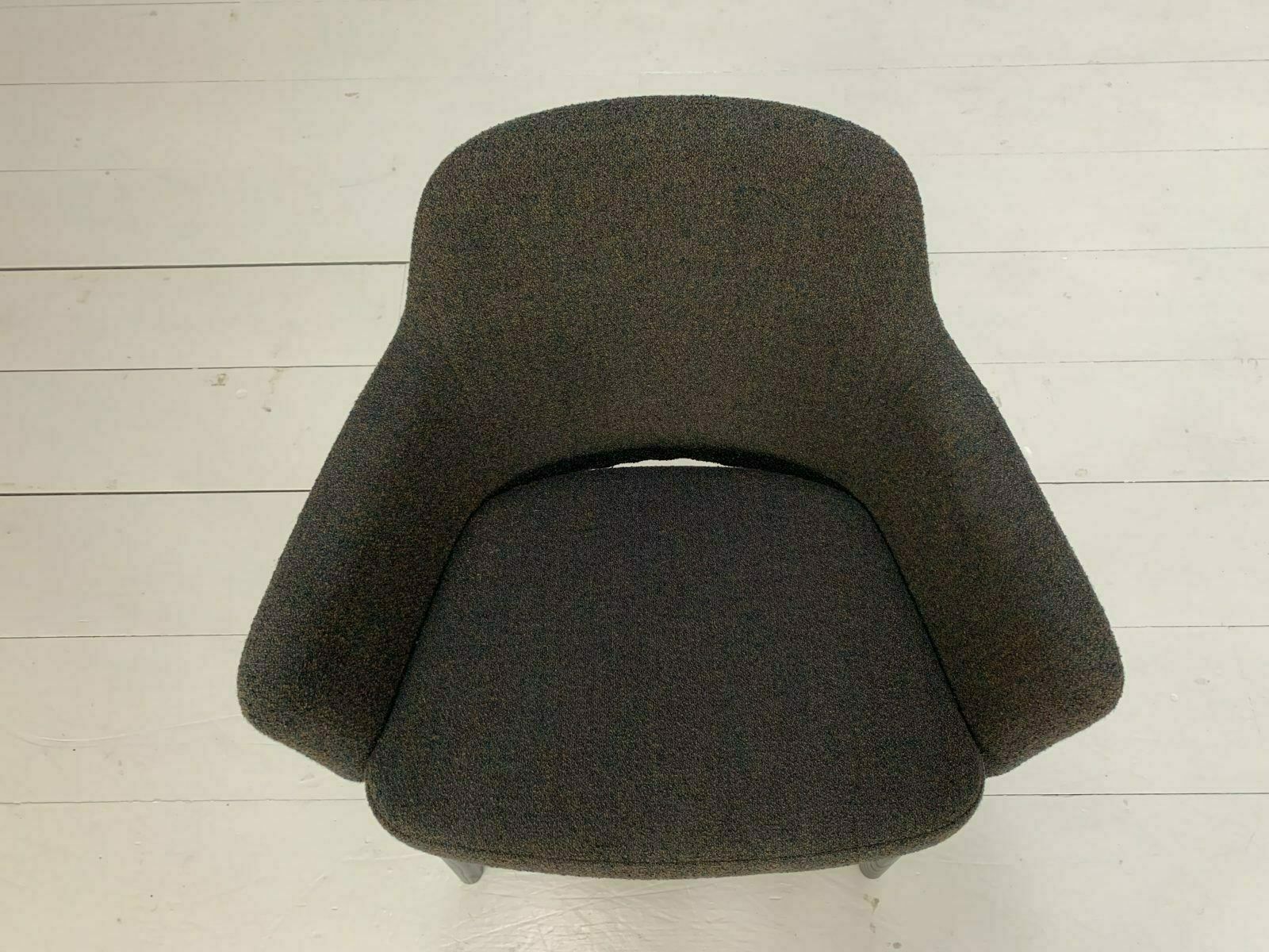 4400.0 Suite Of 6 Knoll Studio “Krusin 016” Armchairs In Dark Boucle Wool photo