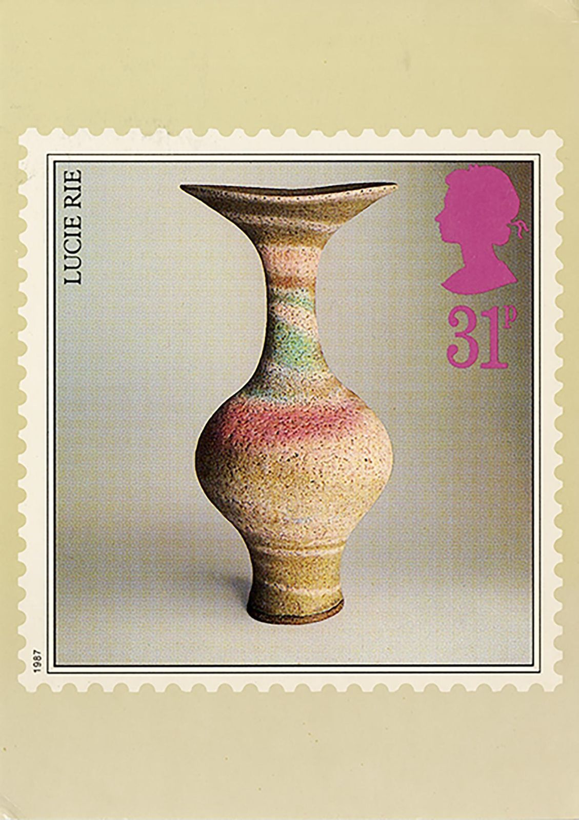 Lucie Rie Vase With Flaring Lip Mixed Stoneware Circa 1985 photo vinterior